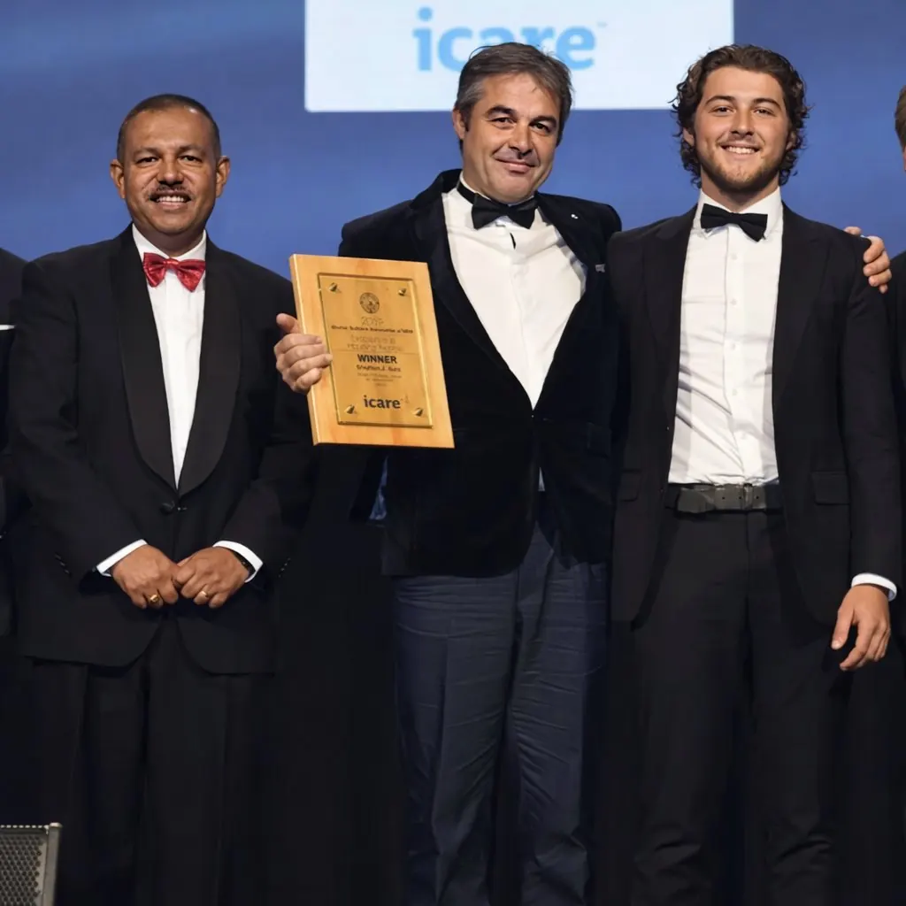 Stephen Auld with the MBA Excellence Award
